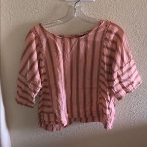 Top shop pink striped top